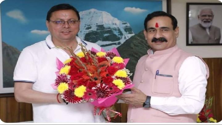 उत्तराखण्ड के मुख्यमंत्री से मिले गृह मंत्री डॉ. मिश्रा